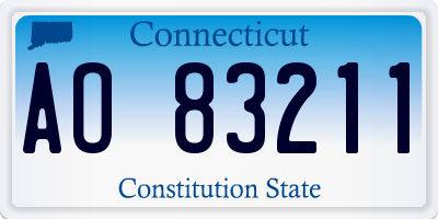 CT license plate AO83211