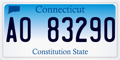 CT license plate AO83290