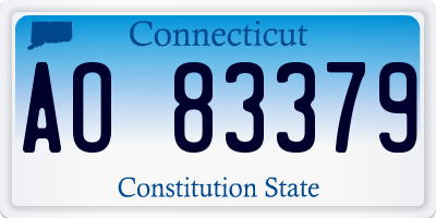CT license plate AO83379