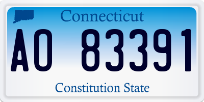 CT license plate AO83391