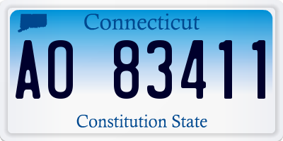 CT license plate AO83411