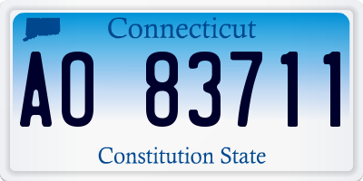 CT license plate AO83711