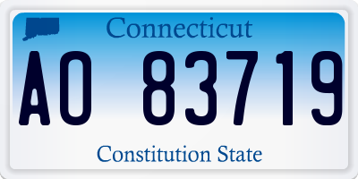 CT license plate AO83719
