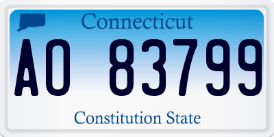 CT license plate AO83799
