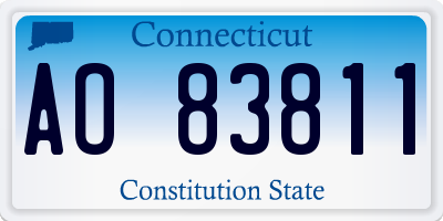 CT license plate AO83811