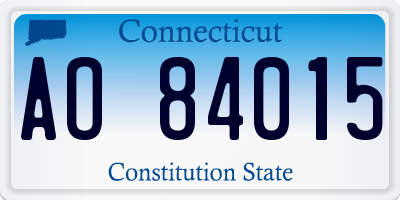 CT license plate AO84015