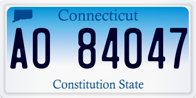 CT license plate AO84047