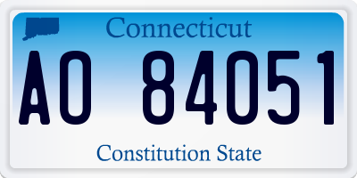 CT license plate AO84051