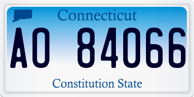 CT license plate AO84066