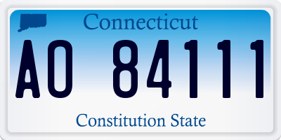 CT license plate AO84111