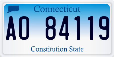CT license plate AO84119