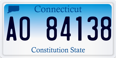 CT license plate AO84138