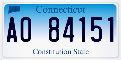 CT license plate AO84151