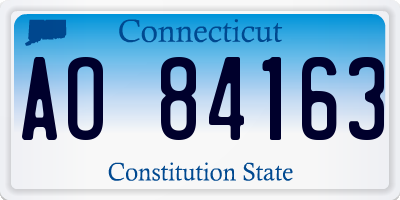 CT license plate AO84163
