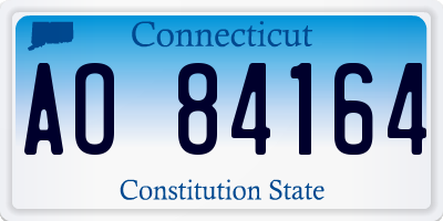 CT license plate AO84164
