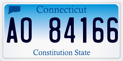 CT license plate AO84166