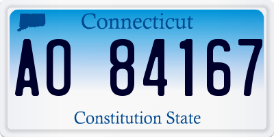 CT license plate AO84167