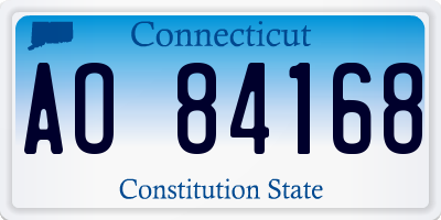 CT license plate AO84168