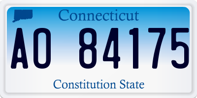 CT license plate AO84175