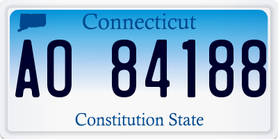 CT license plate AO84188