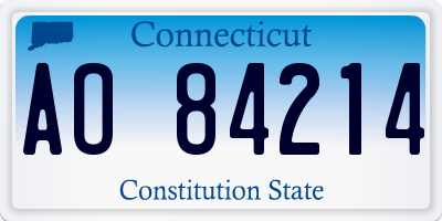 CT license plate AO84214
