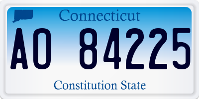 CT license plate AO84225