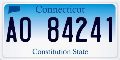 CT license plate AO84241