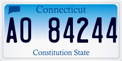 CT license plate AO84244