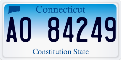 CT license plate AO84249