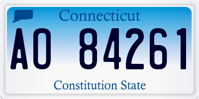 CT license plate AO84261