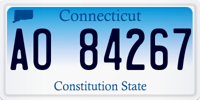 CT license plate AO84267