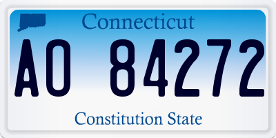 CT license plate AO84272