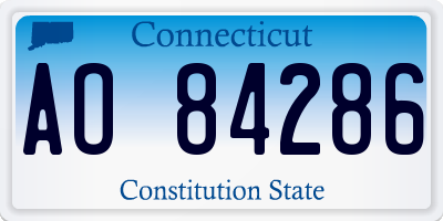 CT license plate AO84286