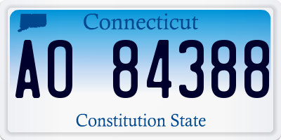 CT license plate AO84388