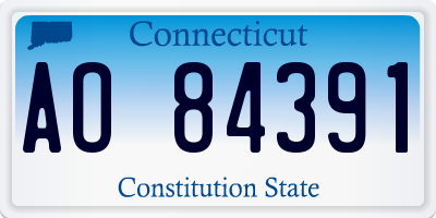 CT license plate AO84391