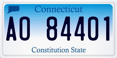 CT license plate AO84401
