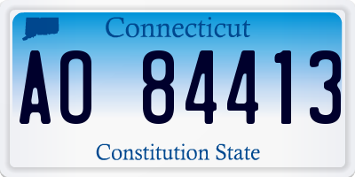 CT license plate AO84413