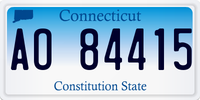 CT license plate AO84415