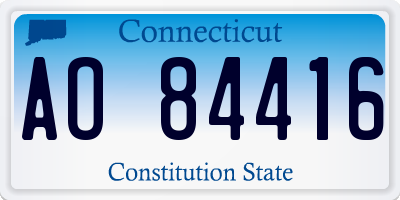 CT license plate AO84416