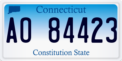CT license plate AO84423