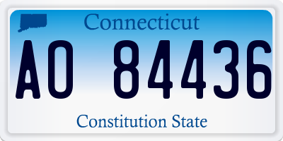 CT license plate AO84436