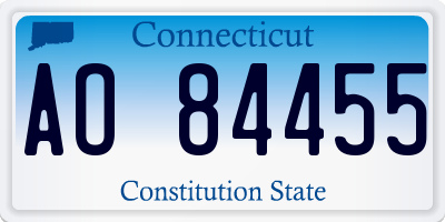 CT license plate AO84455