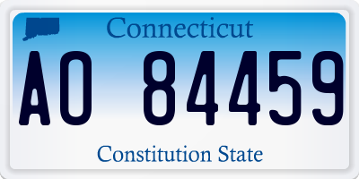 CT license plate AO84459