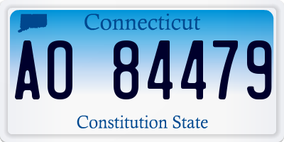 CT license plate AO84479