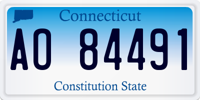 CT license plate AO84491