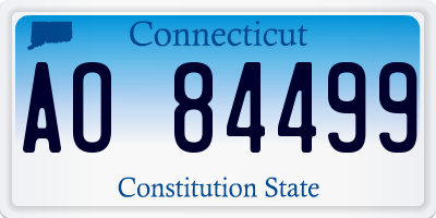 CT license plate AO84499