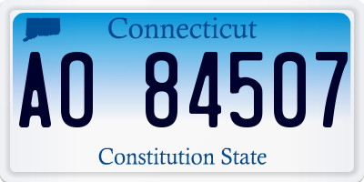 CT license plate AO84507