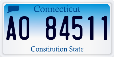 CT license plate AO84511