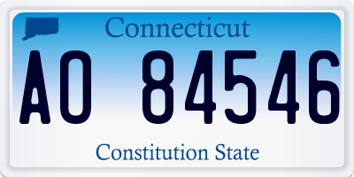 CT license plate AO84546
