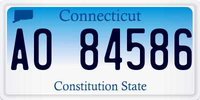 CT license plate AO84586